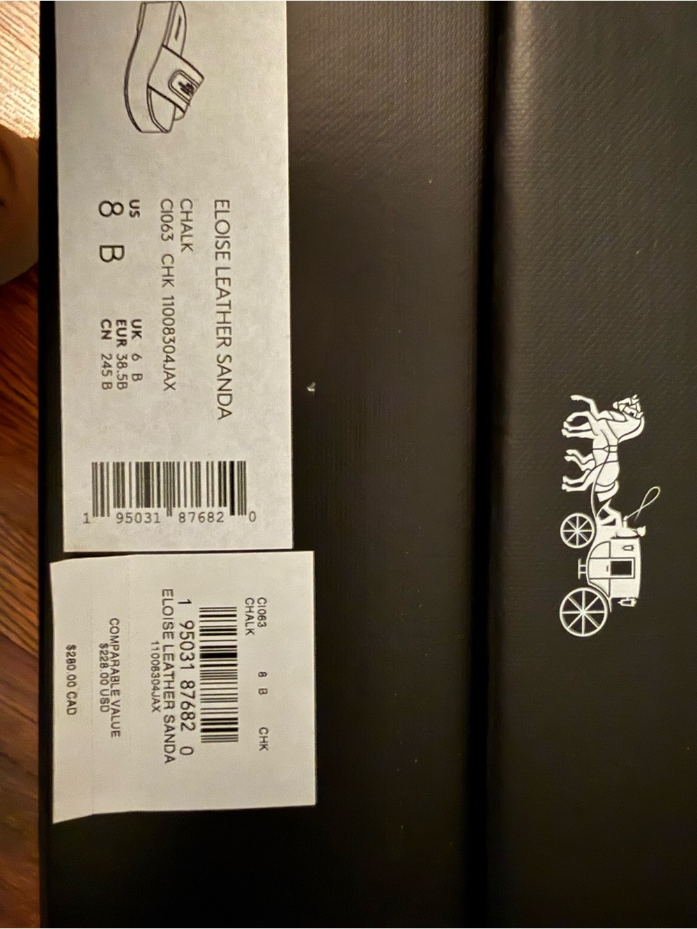 Coach Cream Leather Slide Sandals with Gold Accent NIB - Picture 7 of 9